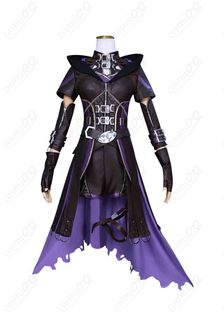 恋と深空「闇夜の潜行」戦闘服の正面画像。コスプレ衣装のデザインと品質を確認してください。