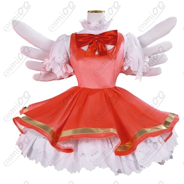カードキャプターさくら木之本桜コスプレ衣装天使モチーフ翼付き高品質フルセット