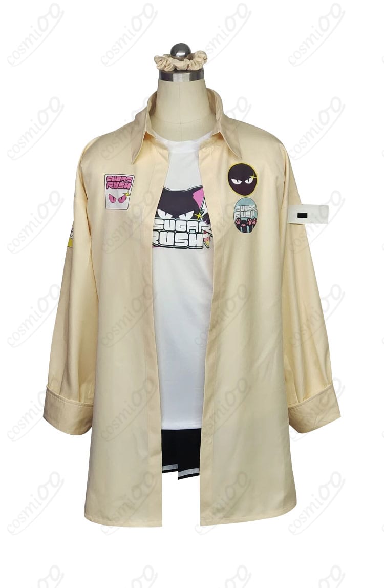 柚鳥ナツのバンドコスプレ衣装正面の詳細画像。忠実に再現されたデザインと高いクオリティが特徴。