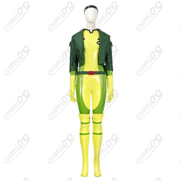 X-MEN『ローグ』コスプレ衣装 高再現 緑×黄スーツ＋茶色ジャケット