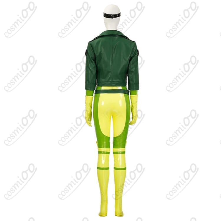 X-MEN『ローグ』コスプレ衣装 高再現 緑×黄スーツ＋茶色ジャケット - 3枚目の画像