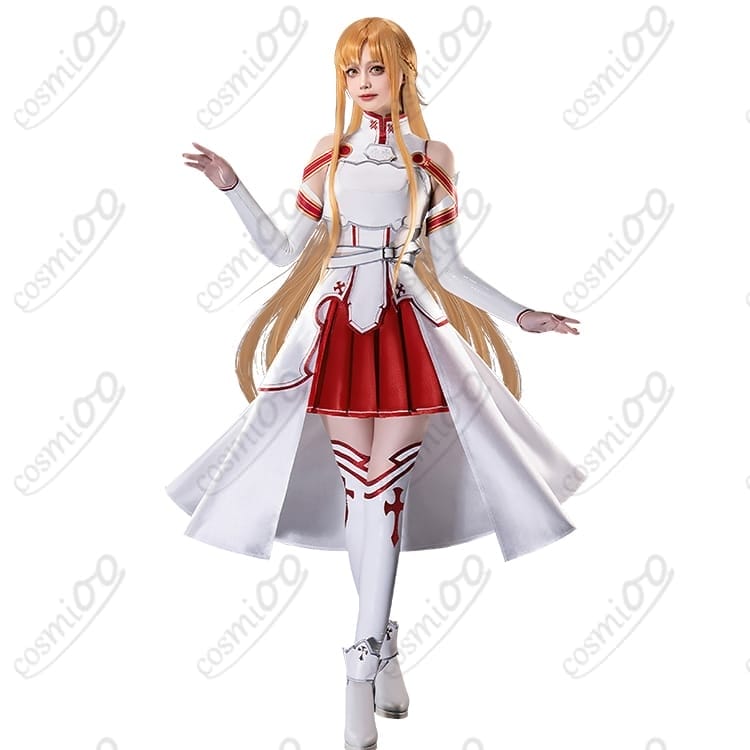 ソードアート・オンライン アスナ コスプレ衣装｜凛と優しさを纏う血盟騎士団戦闘服 - 3枚目の画像