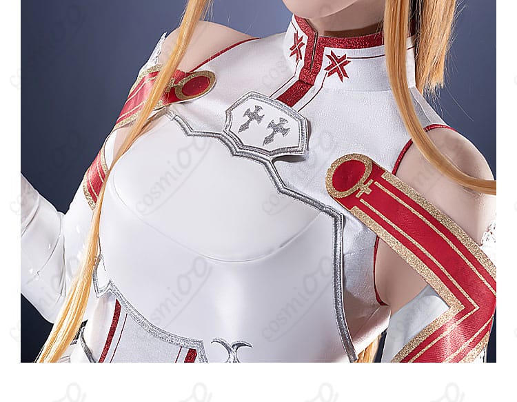 アスナコスプレ衣装の上衣部分の装飾ディテール