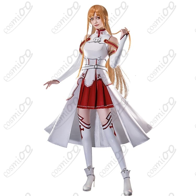 ソードアート・オンライン アスナ コスプレ衣装｜凛と優しさを纏う血盟騎士団戦闘服 - 2枚目の画像