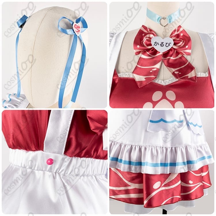 赤見かるび メイド服 コスプレ衣装｜バーチャル配信者風 高再現・快適設計 - 6枚目の画像