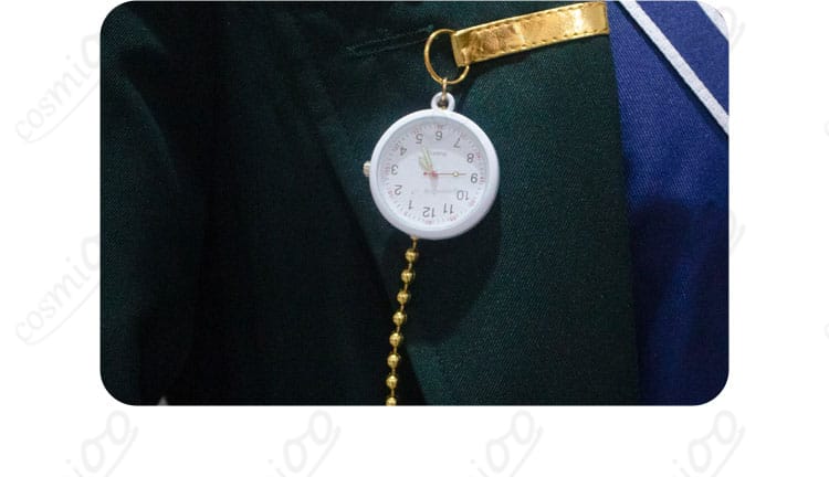 胸元の懐中時計装飾の詳細画像、神代類 コスプレ衣装
