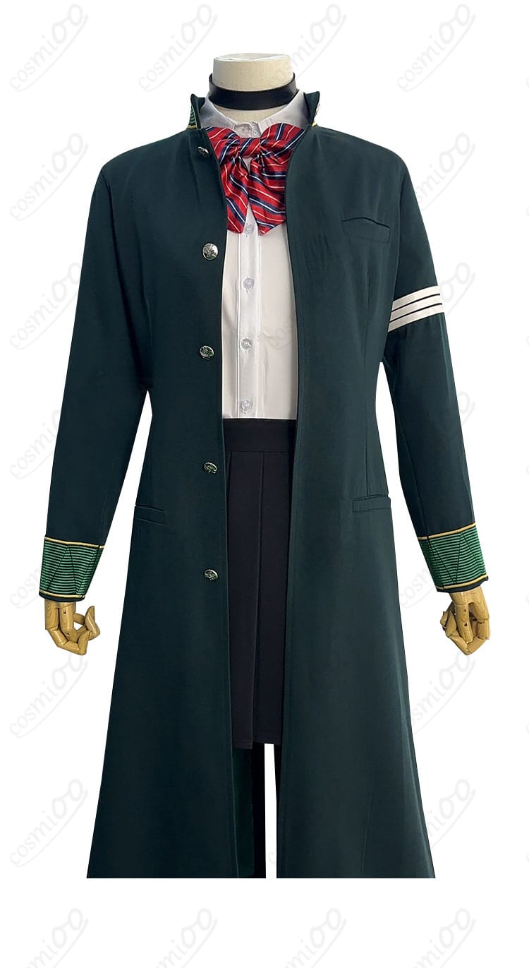 ウィンブレ 椿野佑 制服 コスプレ衣装の蝶ネクタイ装飾を強調。