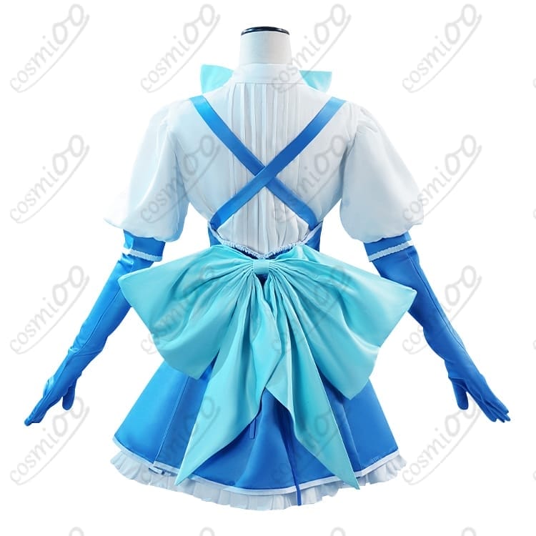 『魔法少女にあこがれて』水神小夜コスプレ｜凛と清楚な青の高再現ワンピース - 3枚目の画像