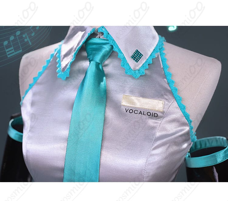 服のネクタイと襟の装飾詳細 | 初音ミク コスプレ衣装 ネクタイと襟の細部