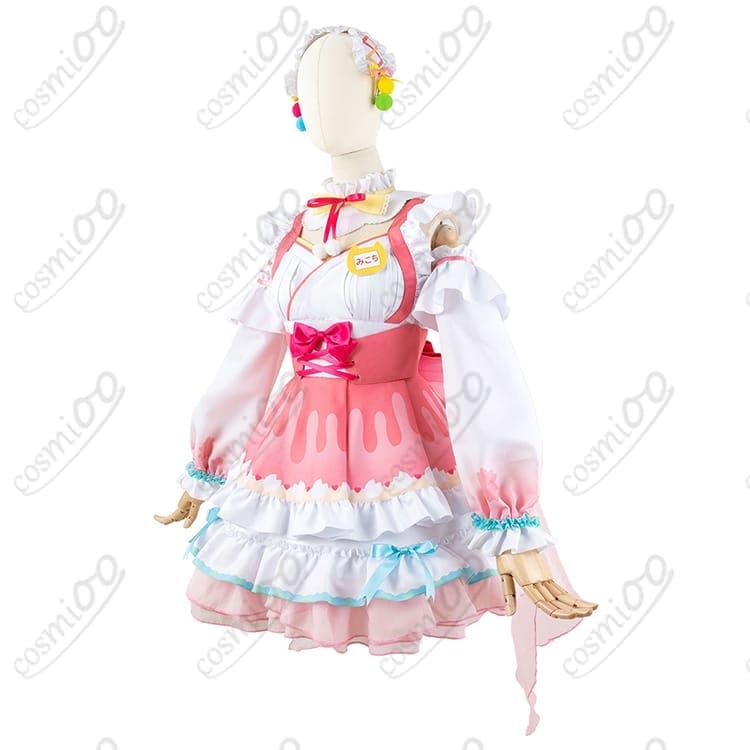 ホロライブ さくらみこ 正月振袖コスプレ 桜モチーフ高再現フルセット - 2枚目の画像