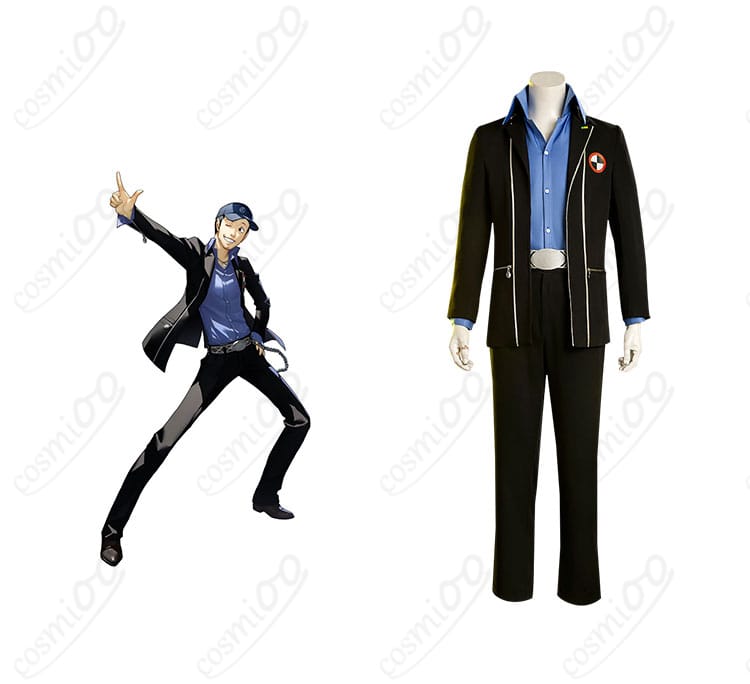 ペルソナ3 伊織順平 コスプレ衣装 制服版 - 作品キャラクターとの比較写真