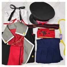 ブルーアーカイブ 丹花イバラ コスプレ衣装 高品質 フルセット 和装モチーフの赤黒デザイン - 5枚目の画像（サムネイル）
