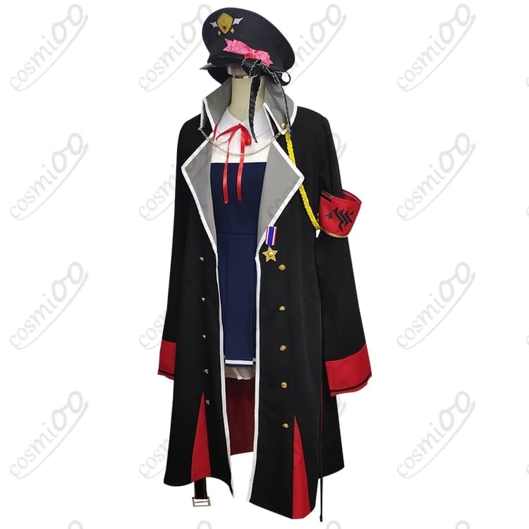 ブルーアーカイブ 丹花イバラ コスプレ衣装 高品質 フルセット 和装モチーフの赤黒デザイン - 2枚目の画像