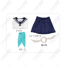 しかのこのこのここしたんたん 鹿乃子のこ制服コス 角アクセ付 通気性◎ - 6枚目の画像（サムネイル）