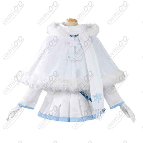 初音ミク 雪ミク2024 三越コラボ風コスプレ 冬の透明感と上品さを纏う