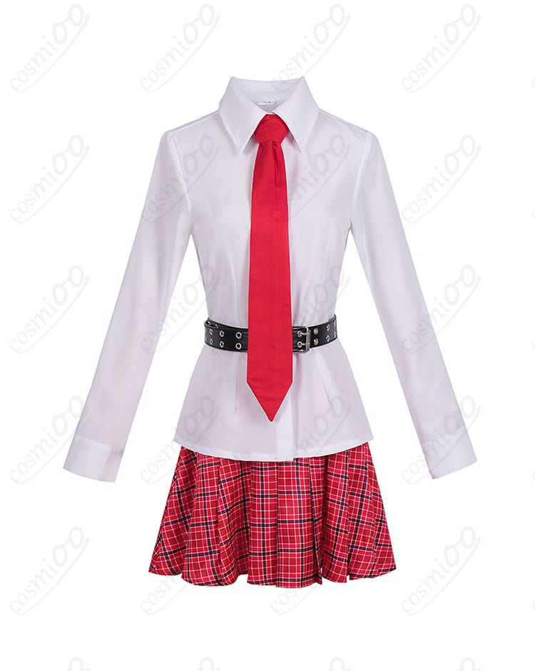 内側の白いシャツの服の正面ディテール。しゅごキャラ! 日奈森あむ コスプレ衣装のシャツの仕上がりがわかる一枚。