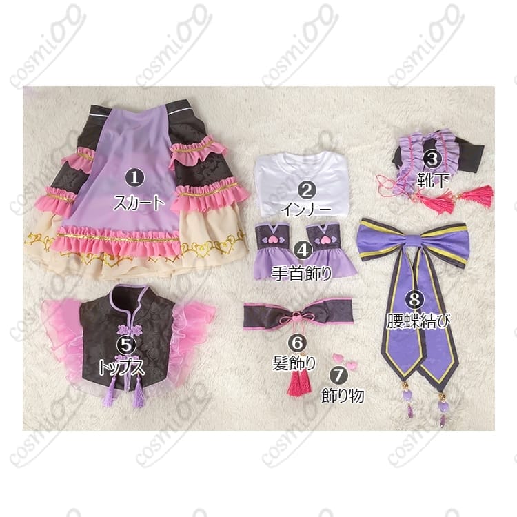 アイドルランドプリパラ 真中らぁら チャイナゴシックコーデ 高再現・フルセット - 3枚目の画像