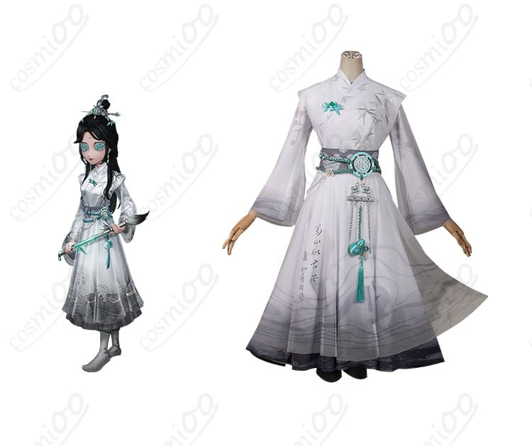 商品正面とキャラクター（戚十一）を組み合わせたコスプレ衣装の画像｜第五人格 骨董商 コスプレ衣装