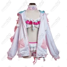 博衣こよりパーカー水着コスプレ衣装｜ピンク基調・可愛いフルセット - 1枚目の画像（サムネイル）