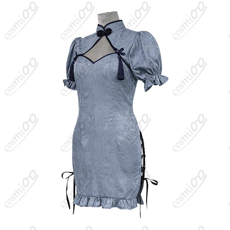 FAIRY TAIL ジュビア・ロクサー コスプレ衣装 チャイナ服風 髪飾り付き - 2枚目の画像