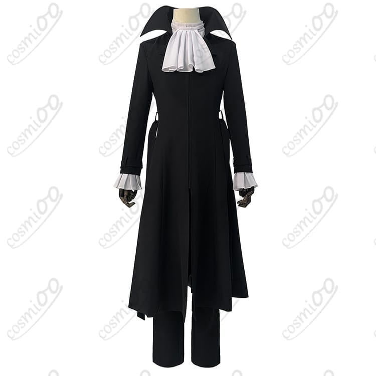 文豪ストレイドッグス『芥川龍之介』コスプレ衣装｜黒コート裂け裾まで高再現 - 1枚目の画像