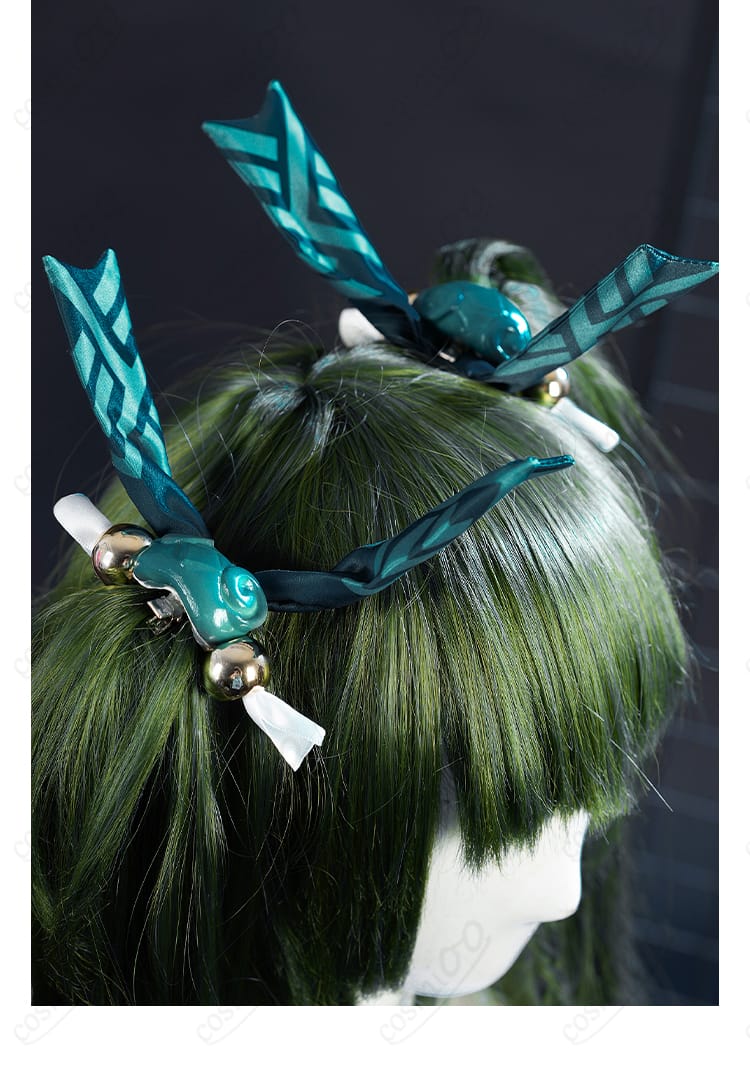 ヘアアクセサリーとヘアピンの装飾詳細画像｜ゼンレスゾーンゼロ 青衣（チンイー） コスプレ衣装のヘアアクセサリー