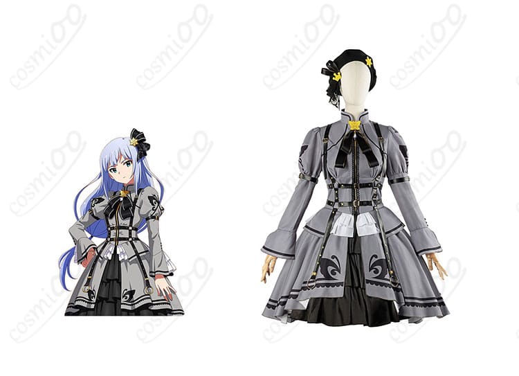 商品正面とキャラクターの組み合わせ画像 - アイドルマスター ミリオンライブ！ シアターデイズのキャラクター、白石紬・中谷育・最上静香・篠宮可憐・ジュリアのコスプレ衣装。