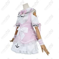 ホロライブ「湊あくあ」メイド服コスプレ衣装｜パステルピンク×錨モチーフ高再現 - 2枚目の画像（サムネイル）