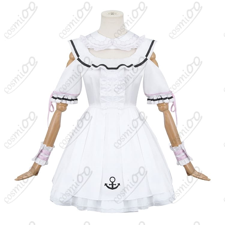 ホロライブ「湊あくあ」メイド服コスプレ衣装｜パステルピンク×錨モチーフ高再現 - 4枚目の画像
