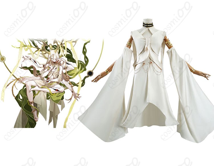 商品正面とキャラクター「豊穣」薬師のコスプレ衣装を組み合わせた写真 - 高い再現度のコスプレ衣装