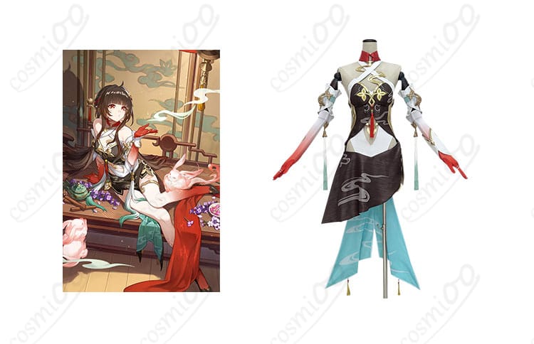 商品正面と霊砂のキャラクターを組み合わせたコスプレ衣装の画像 - 崩壊：スターレイルの霊砂コスプレ