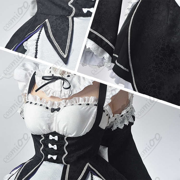 リゼロ レム/ラム メイド服コスプレ｜高品質・忠実再現・フルセット - 3枚目の画像