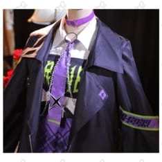 ホロライブ ラプラス・ダークネス 新衣装コスプレ 高品質・黒×紫・角・帽子・刺繍再現 - 3枚目の画像（サムネイル）