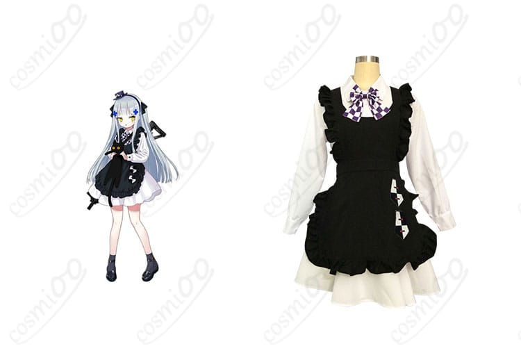 HK416 コスプレ衣装 くろねこの贈りもの 正面画像。ドールズフロントラインのキャラクターと衣装が見事に再現されています。コスプレ通販で手に入れよう！