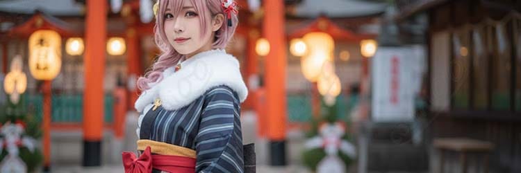 鷹嶺ルイ お正月コスプレ衣装｜振袖風×上品デザインで魅せるholoX幹部スタイル【hololive コスプレ衣装】