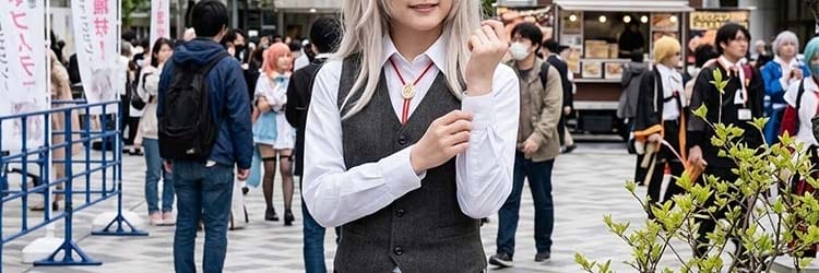 ホロライブ 獅白ぼたん ワイシャツ衣装 コスプレ衣装｜ししろんらしいクールさを纏う一着